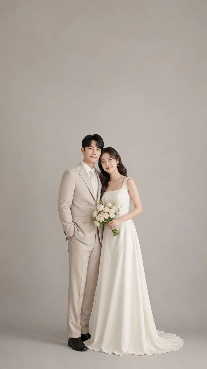 본식 스냅 준비실에서 대기하는 신부