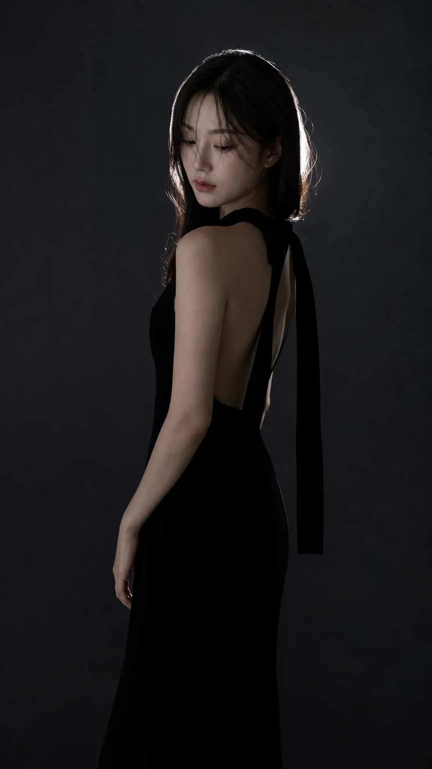 청첩장 안쪽에 쓰기 좋은 다크 톤 실내 웨딩 화보