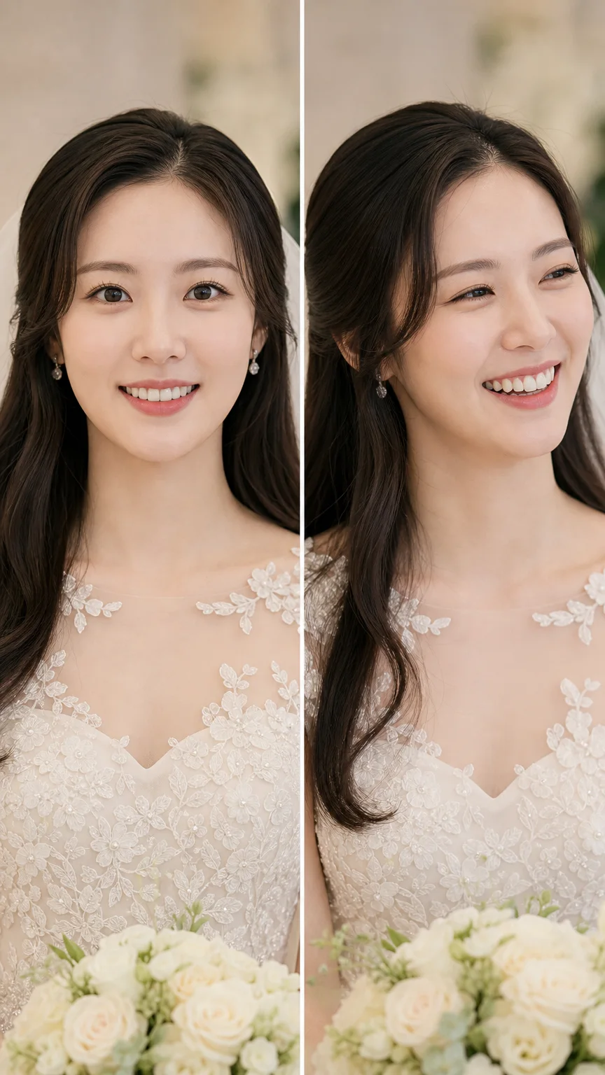 AI 단독 생성과 AI 어시스트 표정 차이 비교